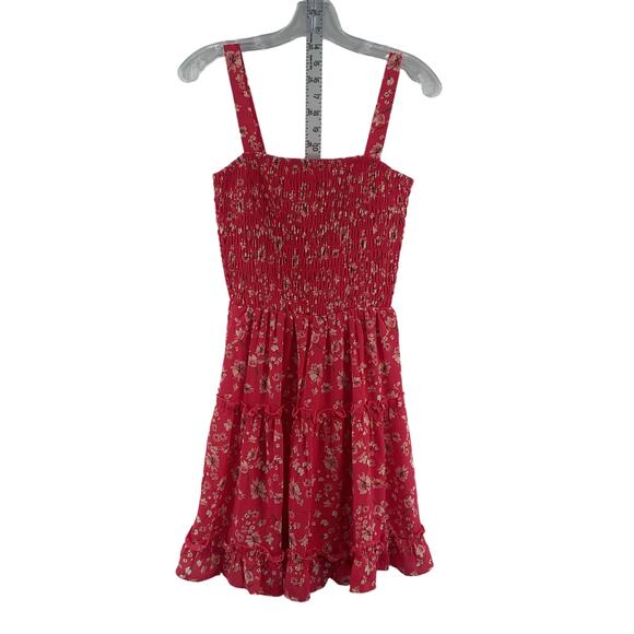 Sienna Sky Red Floral Print Prairie Summer Women's Tank Mini Dress Size S NWT - Picture 1 of 5